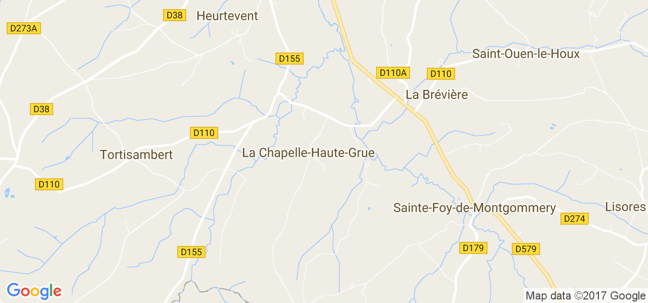 map de la ville de La Chapelle-Haute-Grue