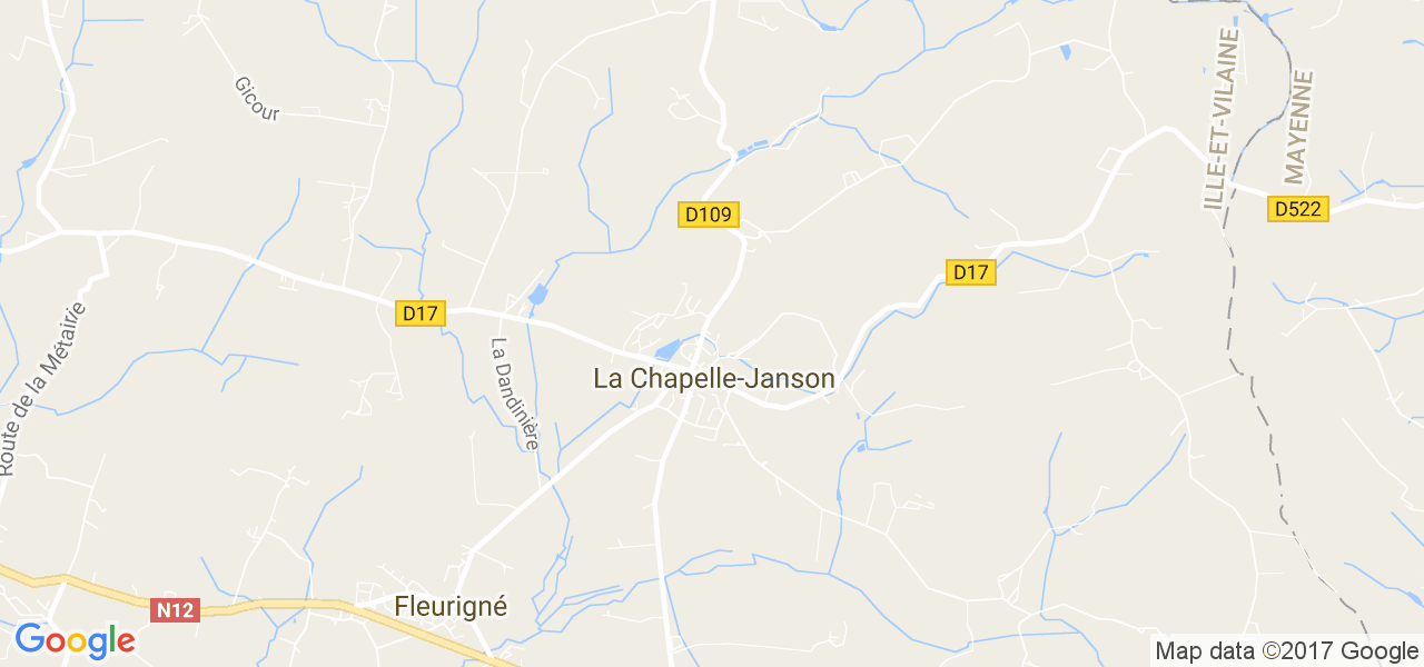 map de la ville de La Chapelle-Janson