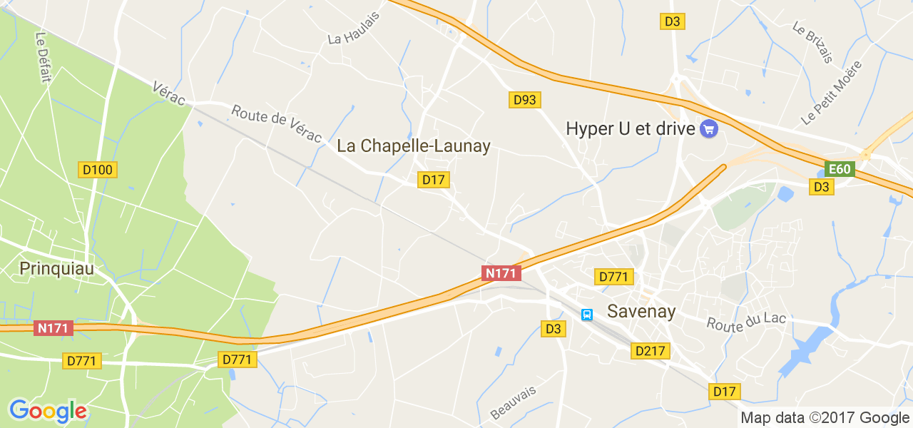 map de la ville de La Chapelle-Launay