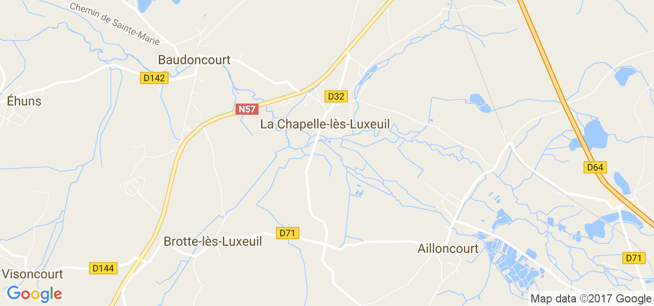 map de la ville de La Chapelle-lès-Luxeuil