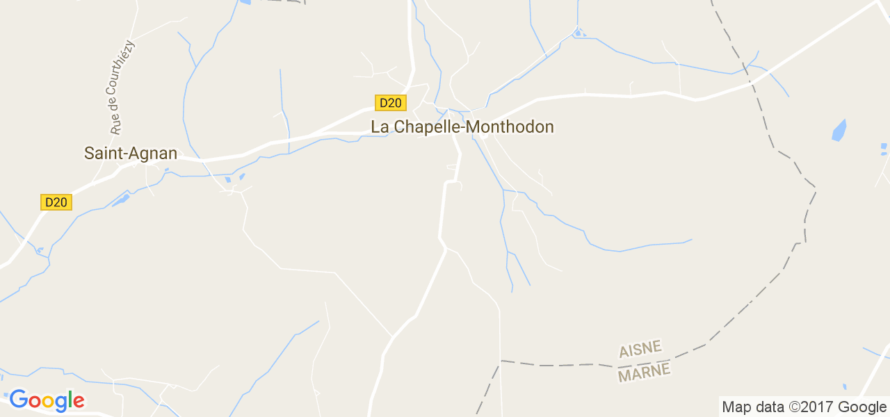 map de la ville de La Chapelle-Monthodon