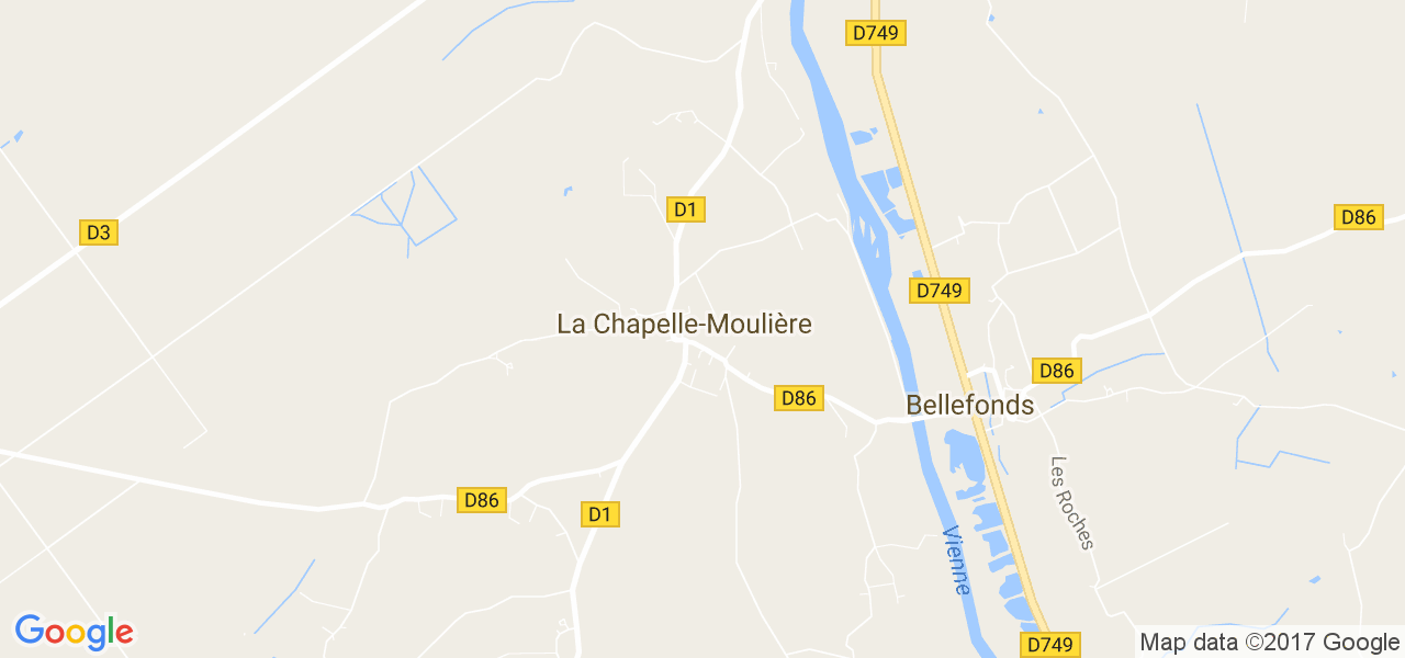 map de la ville de La Chapelle-Moulière