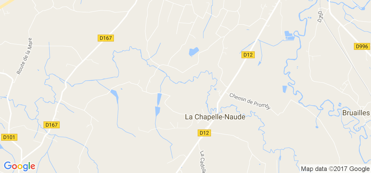 map de la ville de La Chapelle-Naude