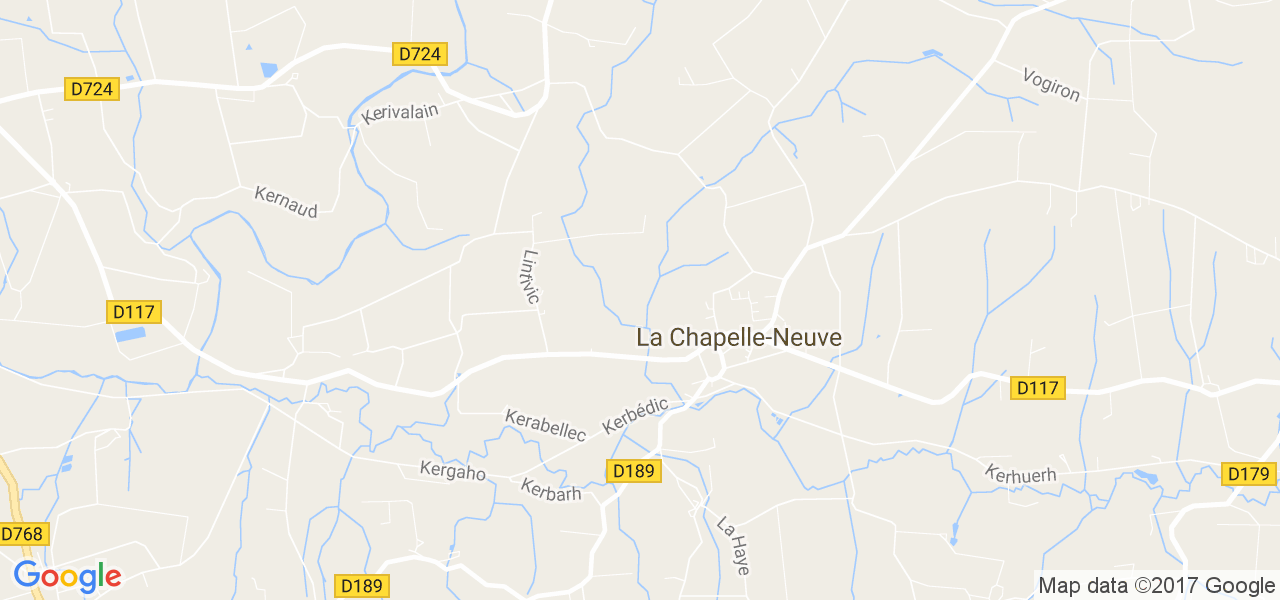 map de la ville de La Chapelle-Neuve