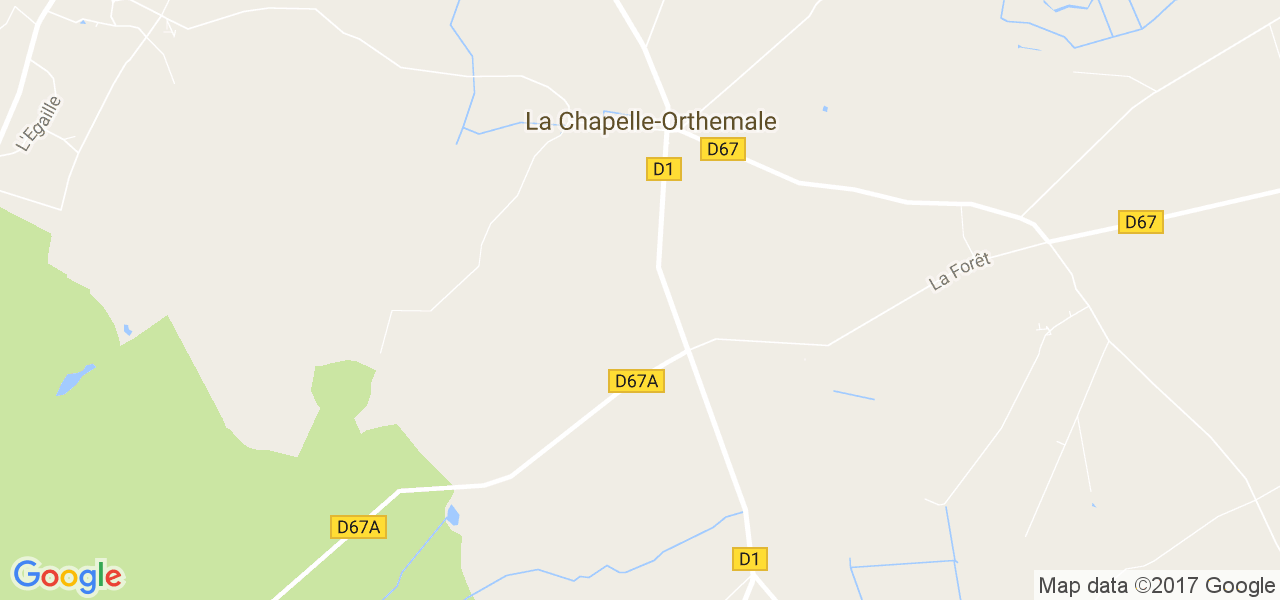 map de la ville de La Chapelle-Orthemale