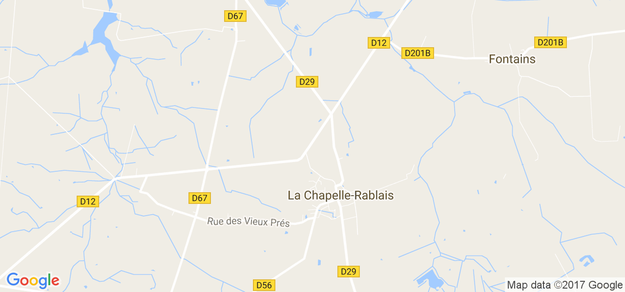 map de la ville de La Chapelle-Rablais