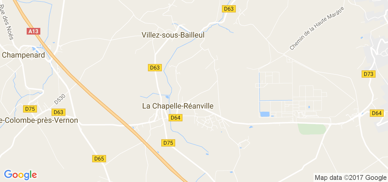 map de la ville de La Chapelle-Réanville