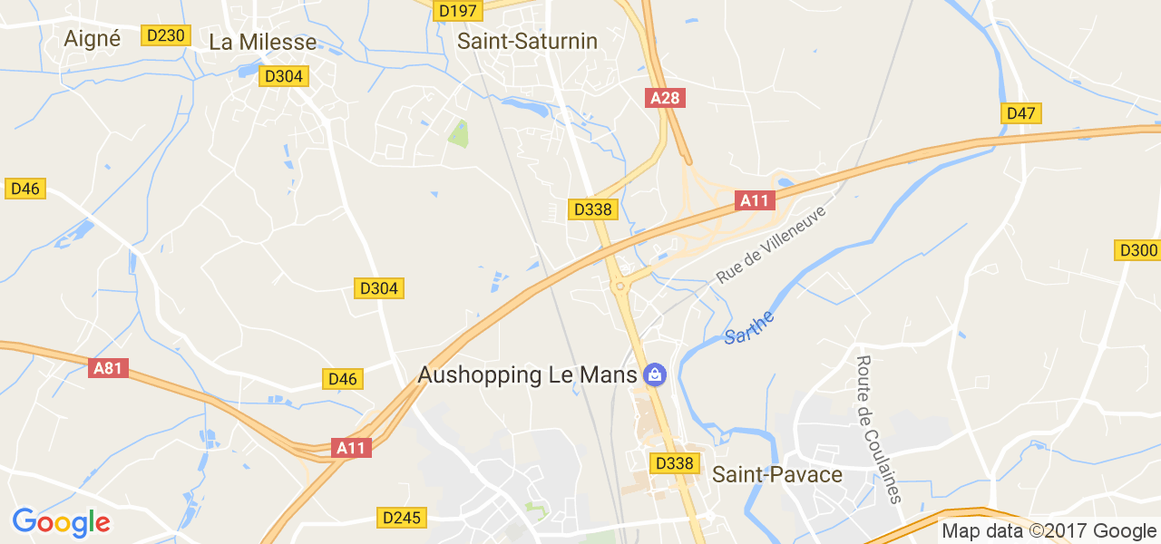 map de la ville de La Chapelle-Saint-Aubin