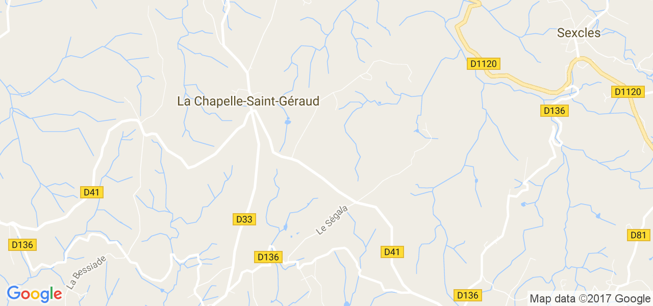 map de la ville de La Chapelle-Saint-Géraud