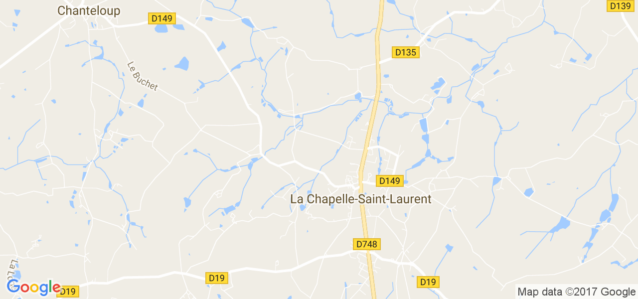 map de la ville de La Chapelle-Saint-Laurent