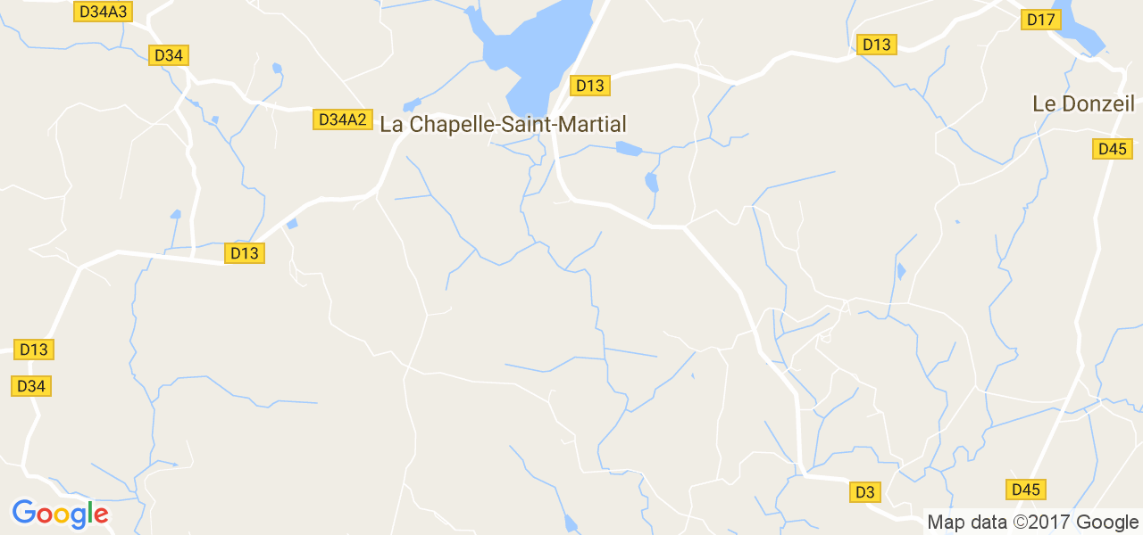 map de la ville de La Chapelle-Saint-Martial