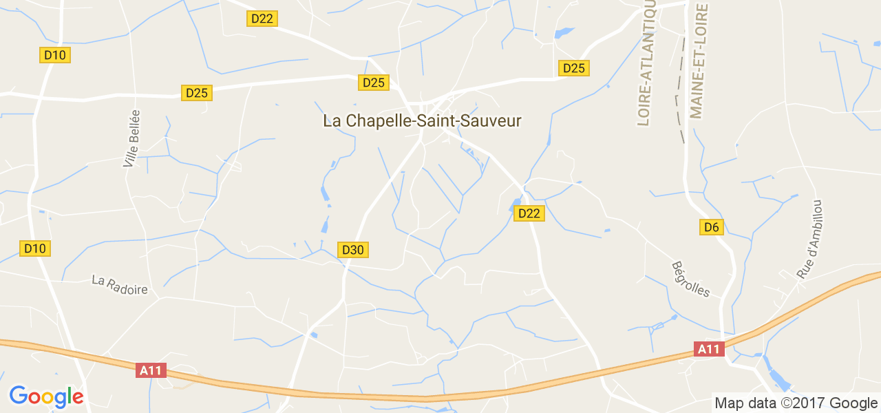 map de la ville de La Chapelle-Saint-Sauveur