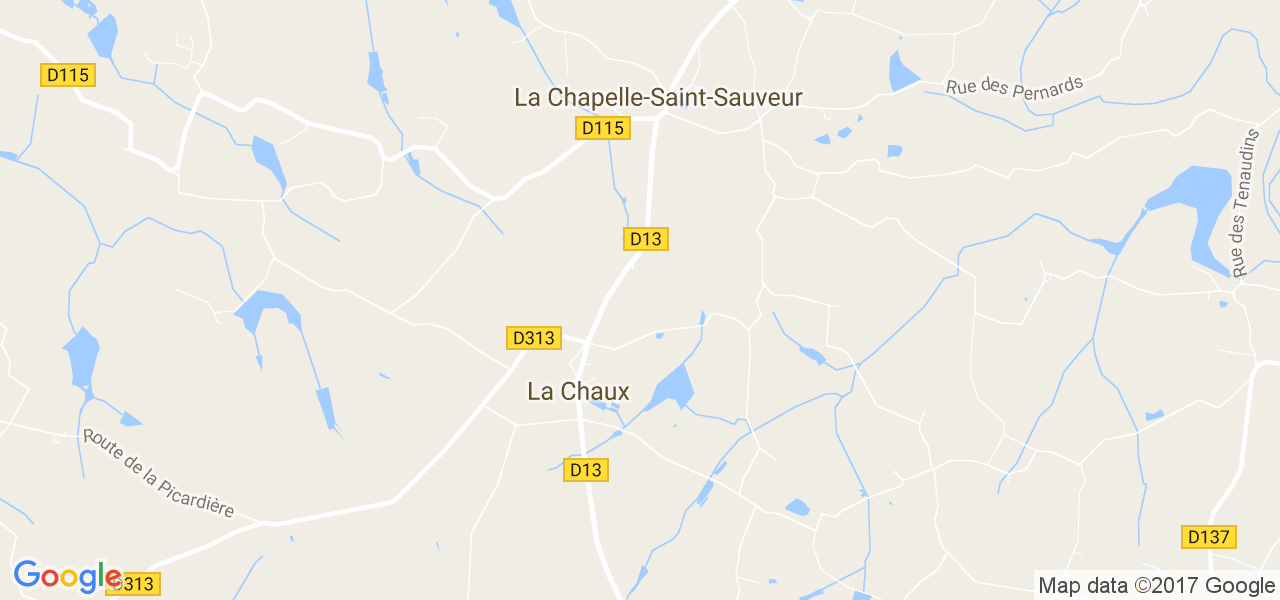 map de la ville de La Chapelle-Saint-Sauveur