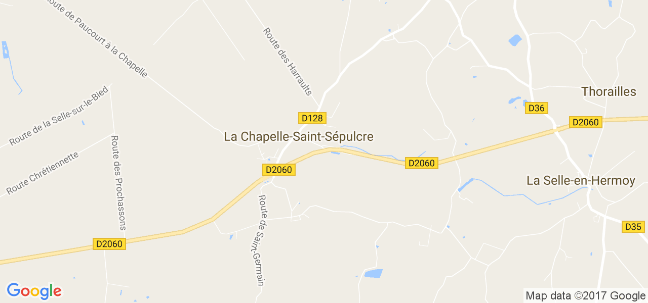 map de la ville de La Chapelle-Saint-Sépulcre