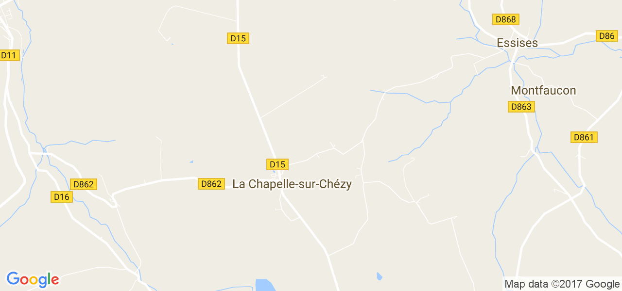 map de la ville de La Chapelle-sur-Chézy