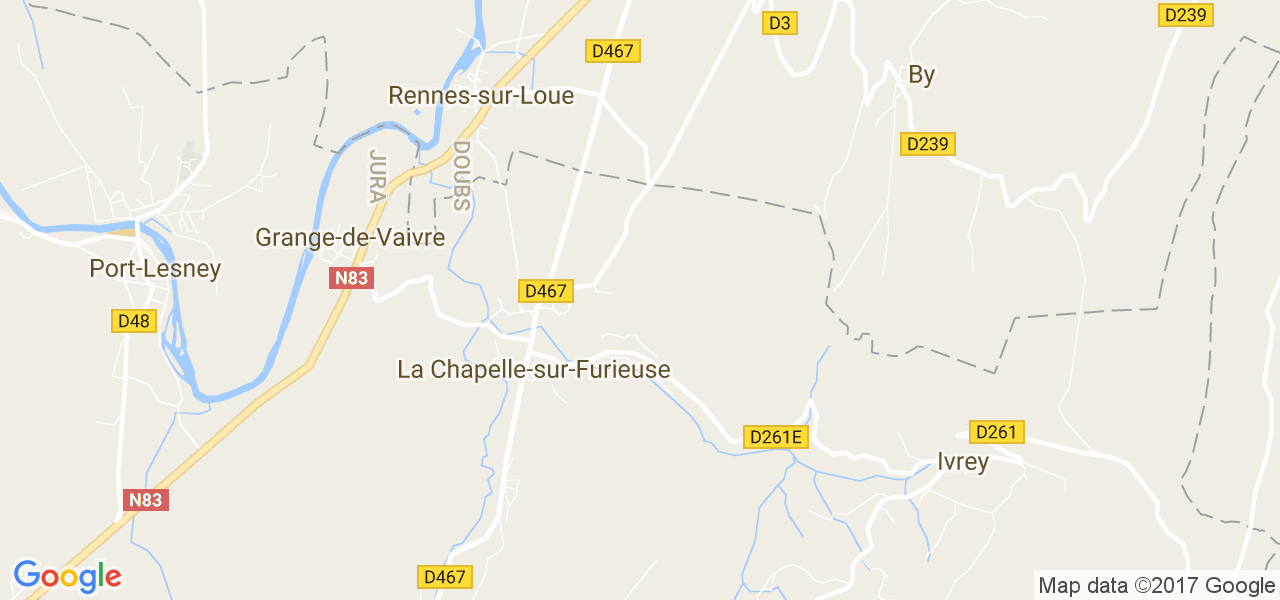 map de la ville de La Chapelle-sur-Furieuse