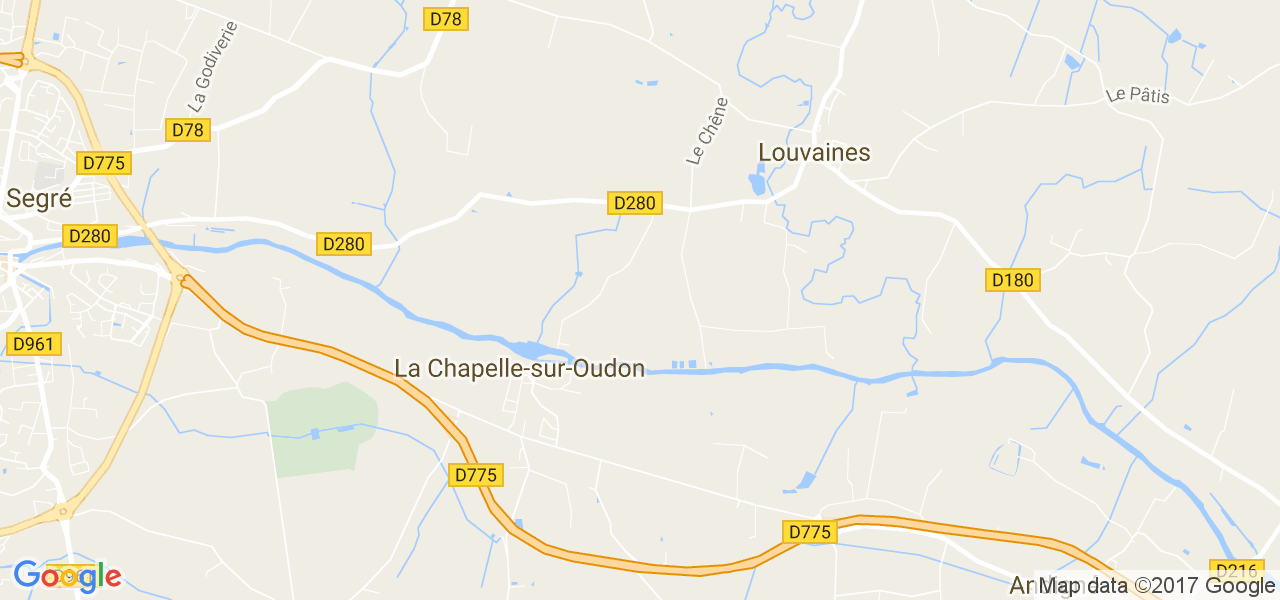 map de la ville de La Chapelle-sur-Oudon