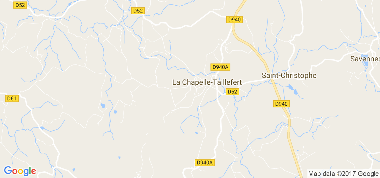 map de la ville de La Chapelle-Taillefert