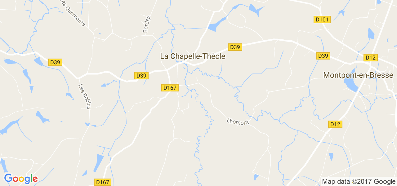 map de la ville de La Chapelle-Thècle