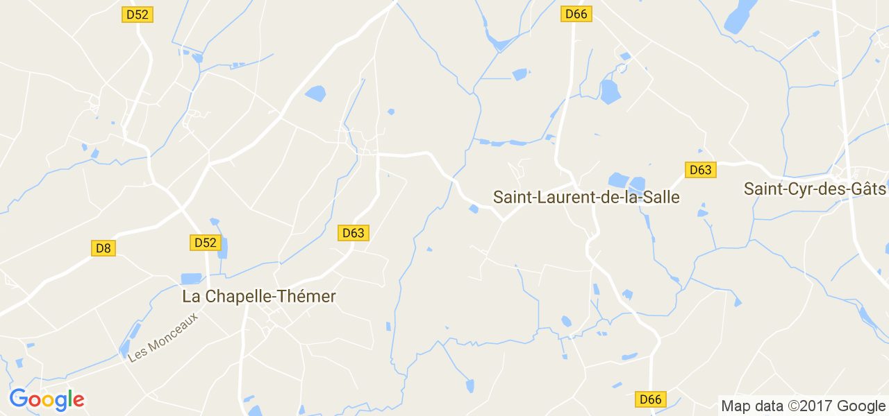 map de la ville de La Chapelle-Thémer