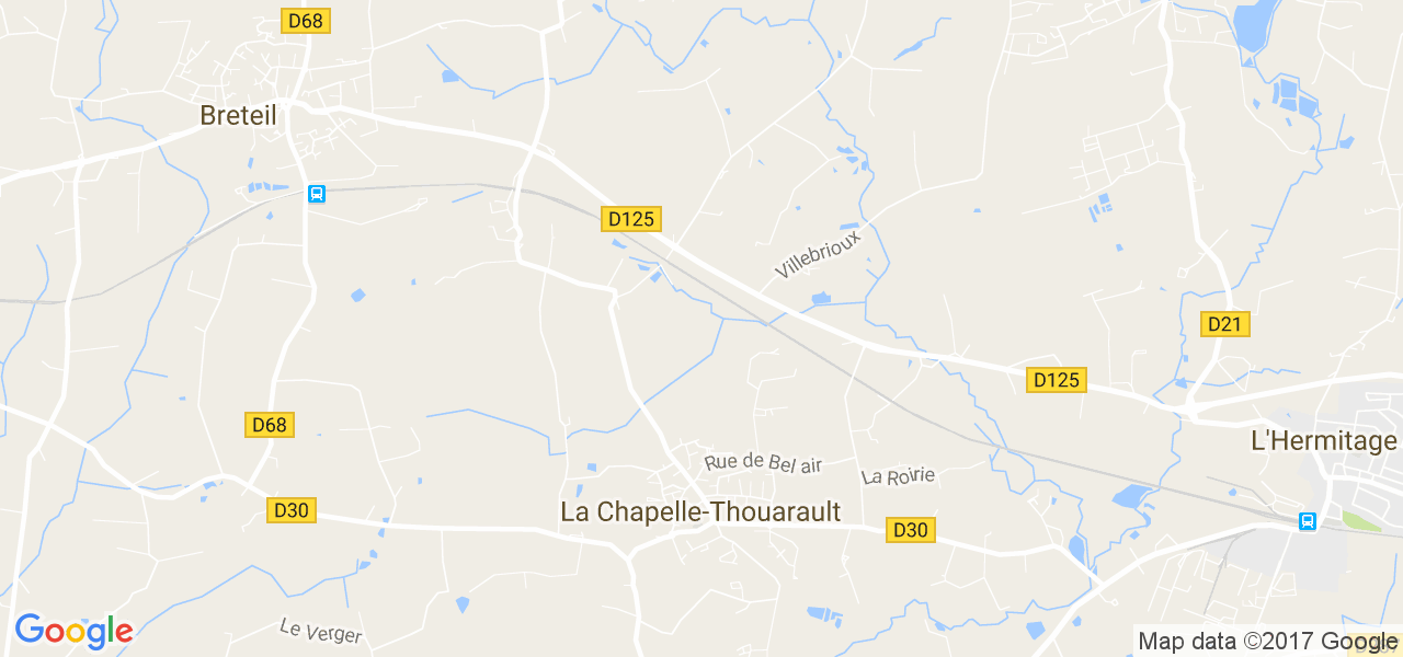 map de la ville de La Chapelle-Thouarault