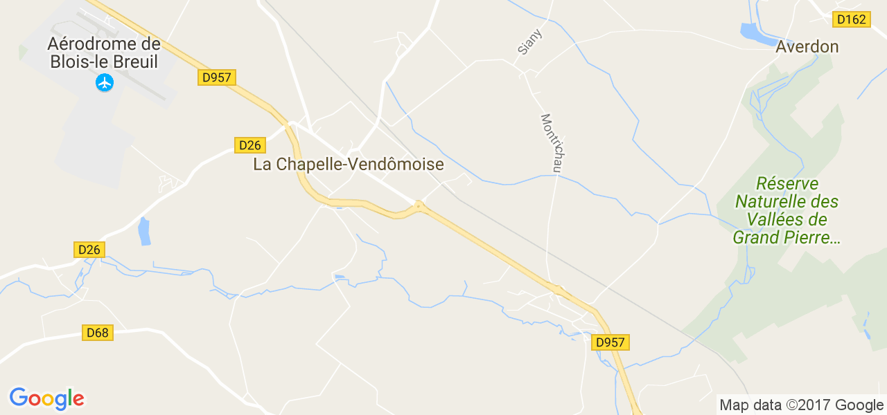 map de la ville de La Chapelle-Vendômoise