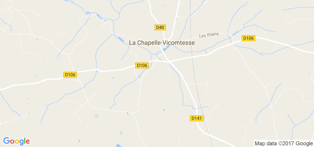 map de la ville de La Chapelle-Vicomtesse