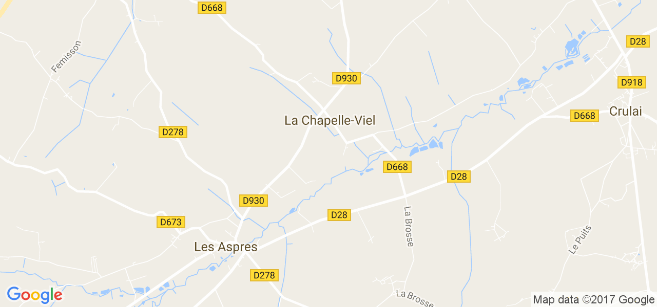 map de la ville de La Chapelle-Viel