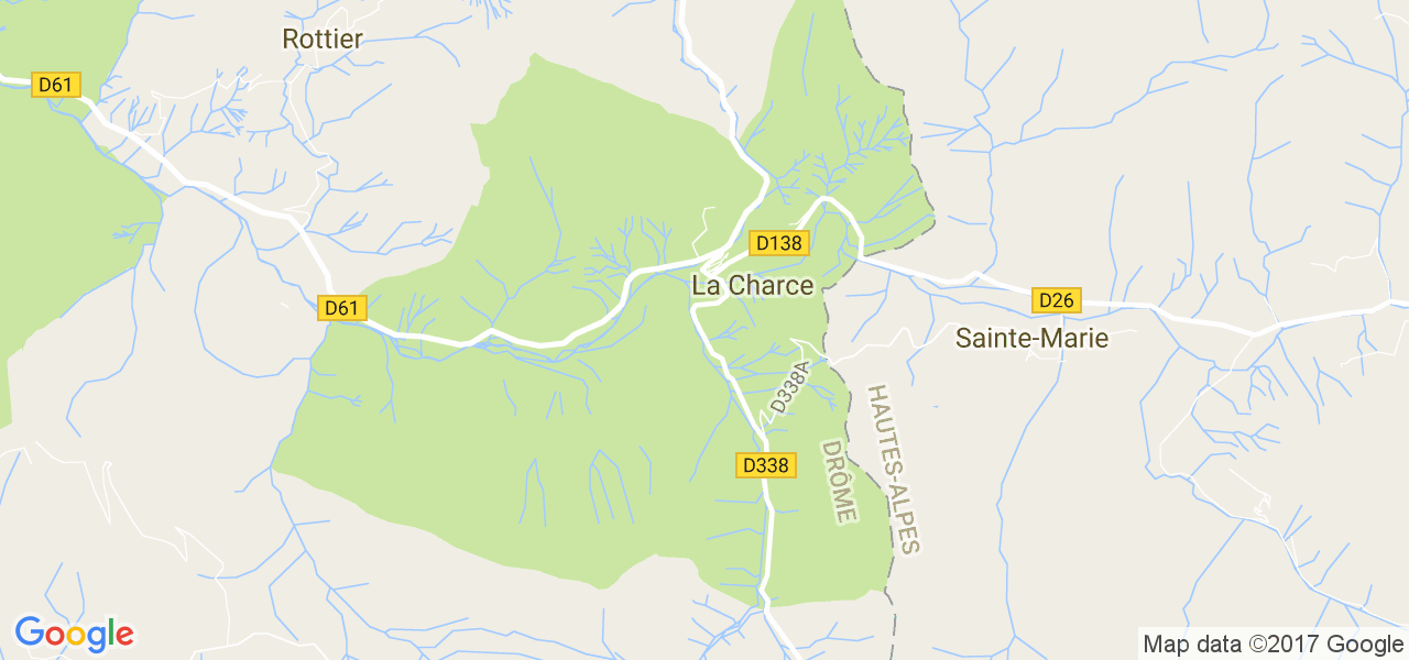 map de la ville de La Charce