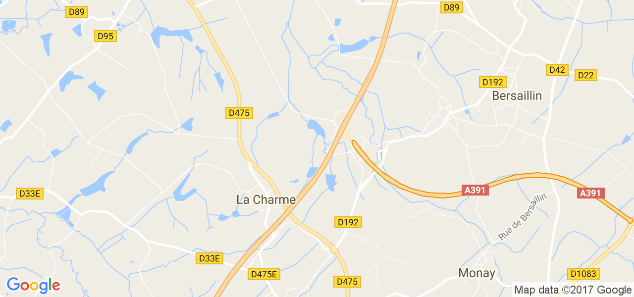 map de la ville de La Charme