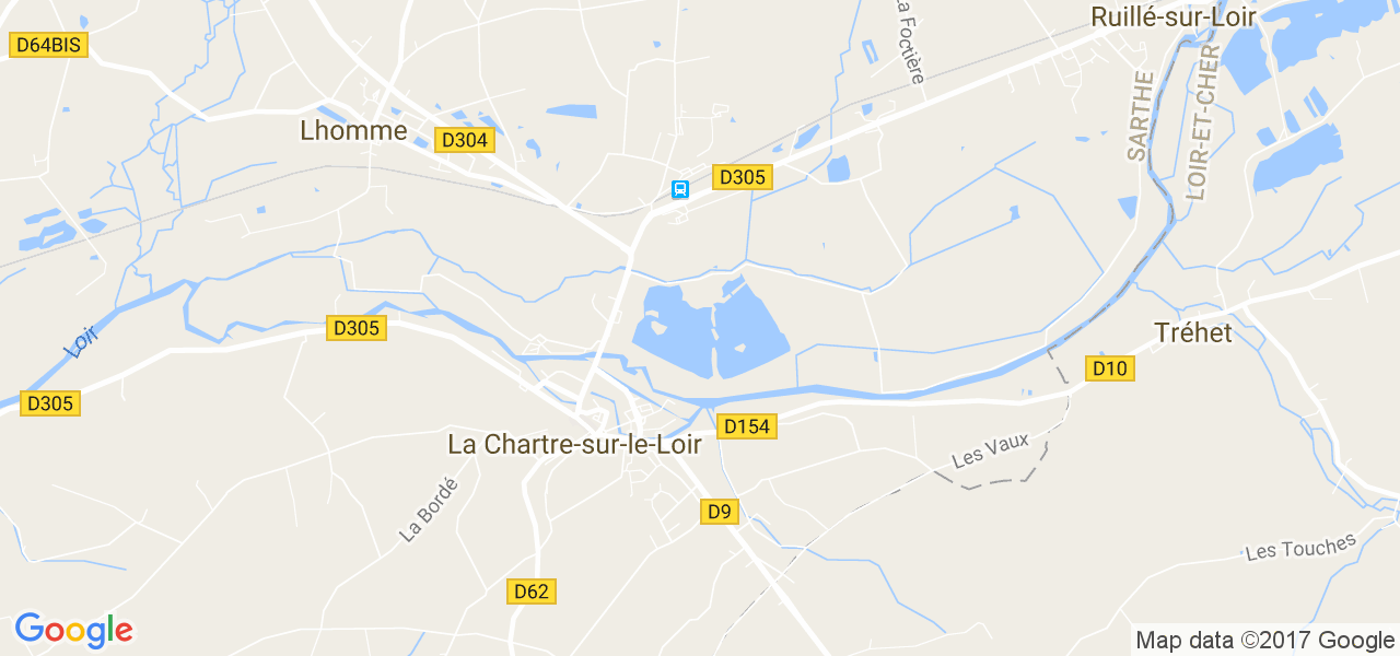 map de la ville de La Chartre-sur-le-Loir