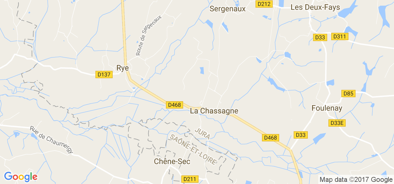 map de la ville de La Chassagne