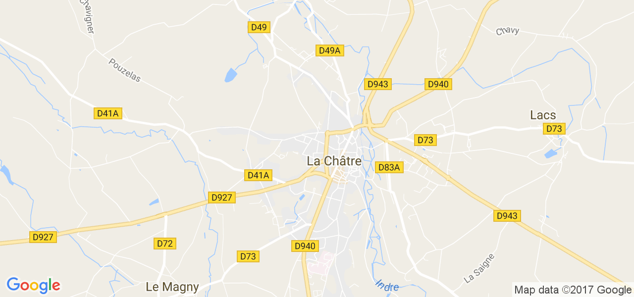 map de la ville de La Châtre