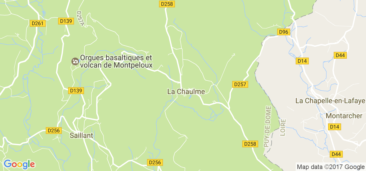 map de la ville de La Chaulme