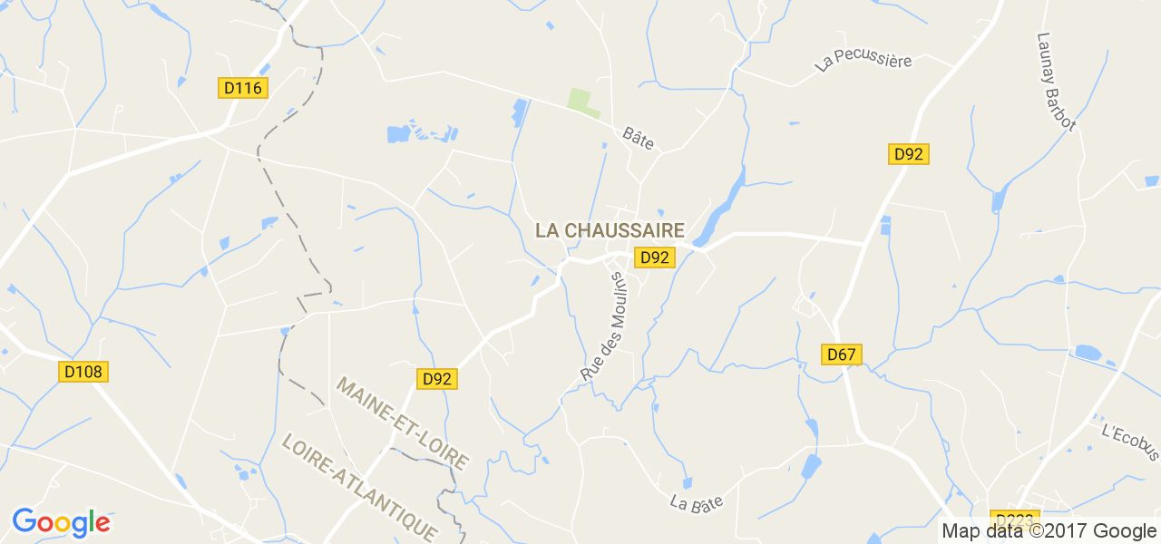 map de la ville de La Chaussaire