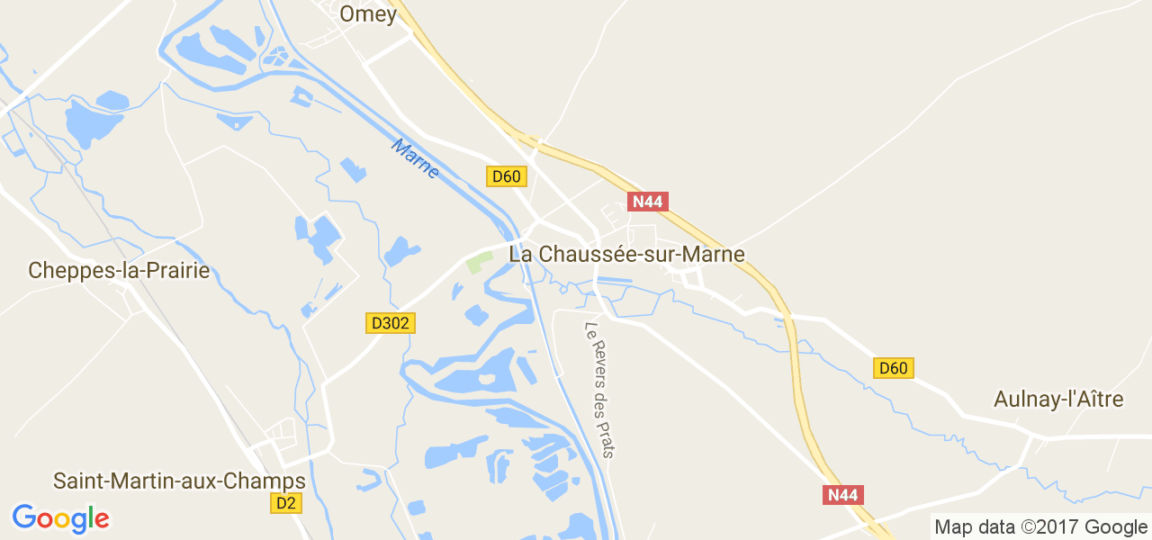 map de la ville de La Chaussée-sur-Marne