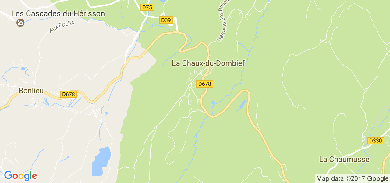 map de la ville de La Chaux-du-Dombief