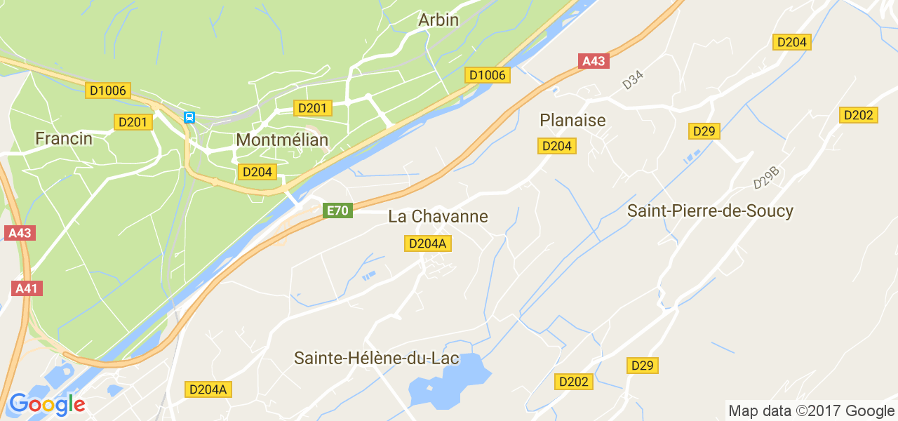 map de la ville de La Chavanne