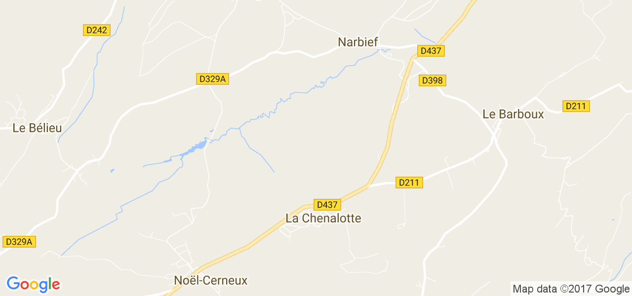 map de la ville de La Chenalotte