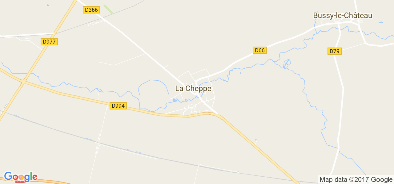 map de la ville de La Cheppe