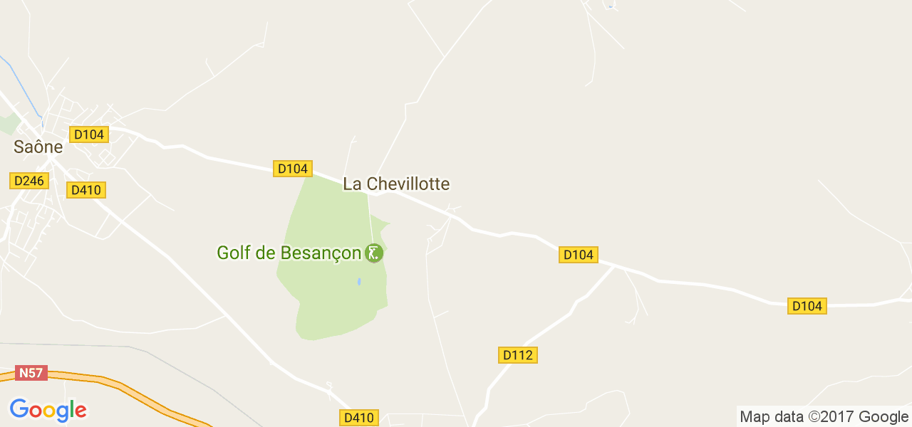 map de la ville de La Chevillotte