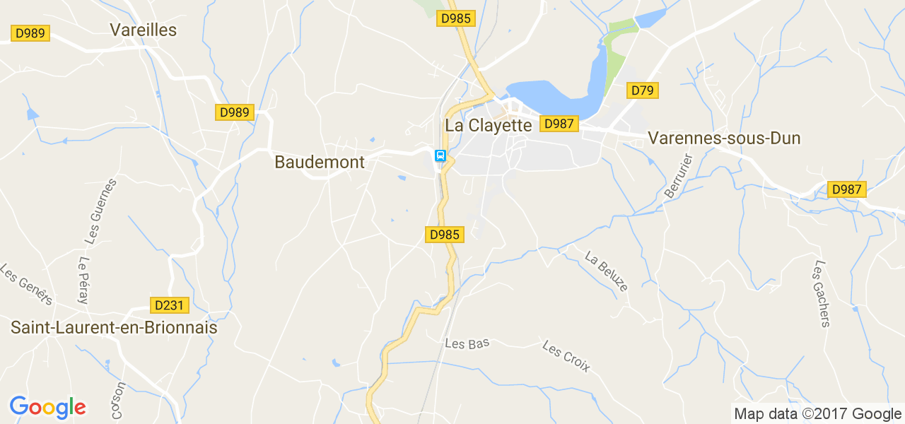 map de la ville de La Clayette