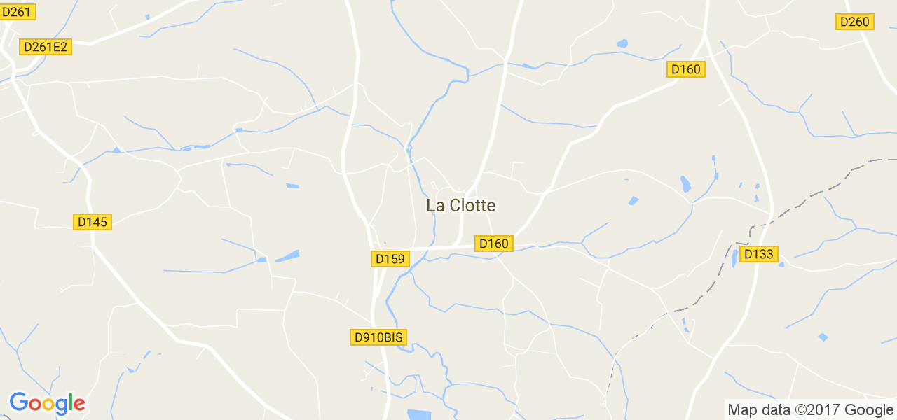 map de la ville de La Clotte