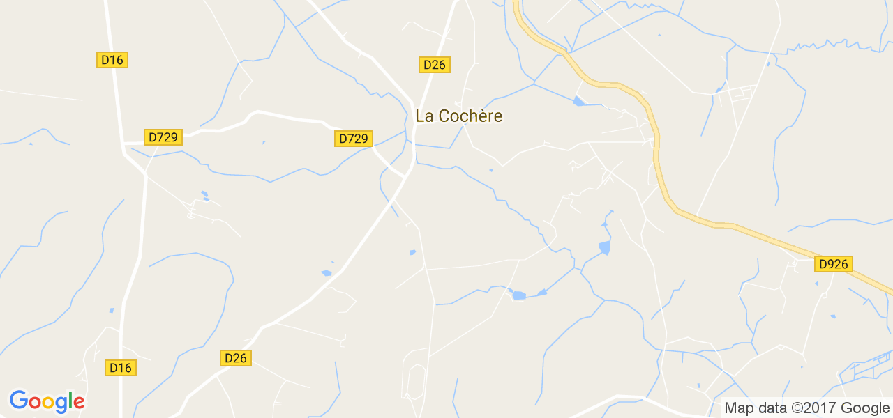 map de la ville de La Cochère