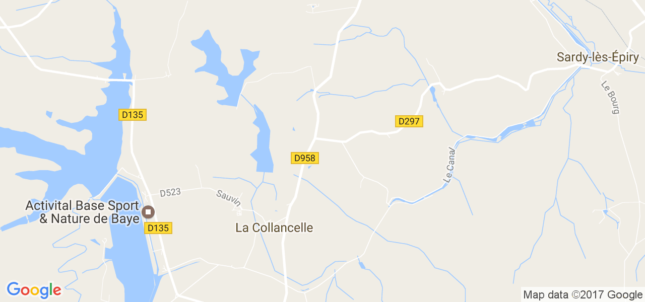 map de la ville de La Collancelle