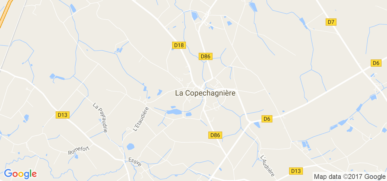 map de la ville de La Copechagnière
