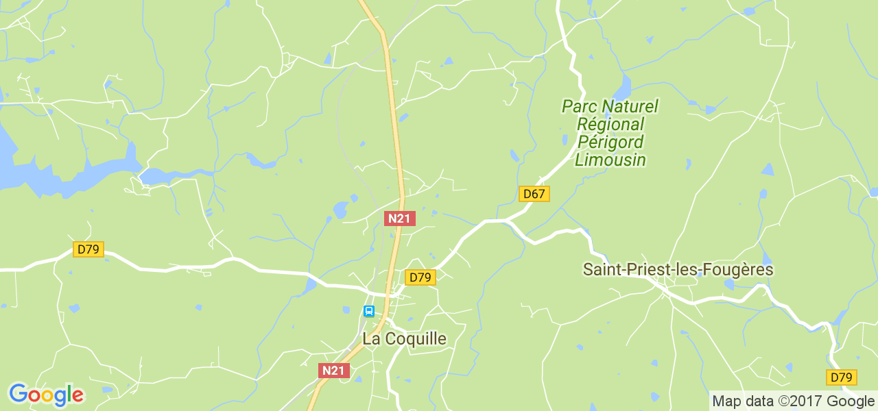 map de la ville de La Coquille