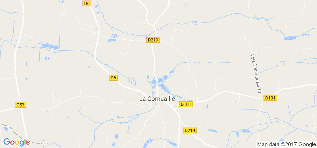 map de la ville de La Cornuaille