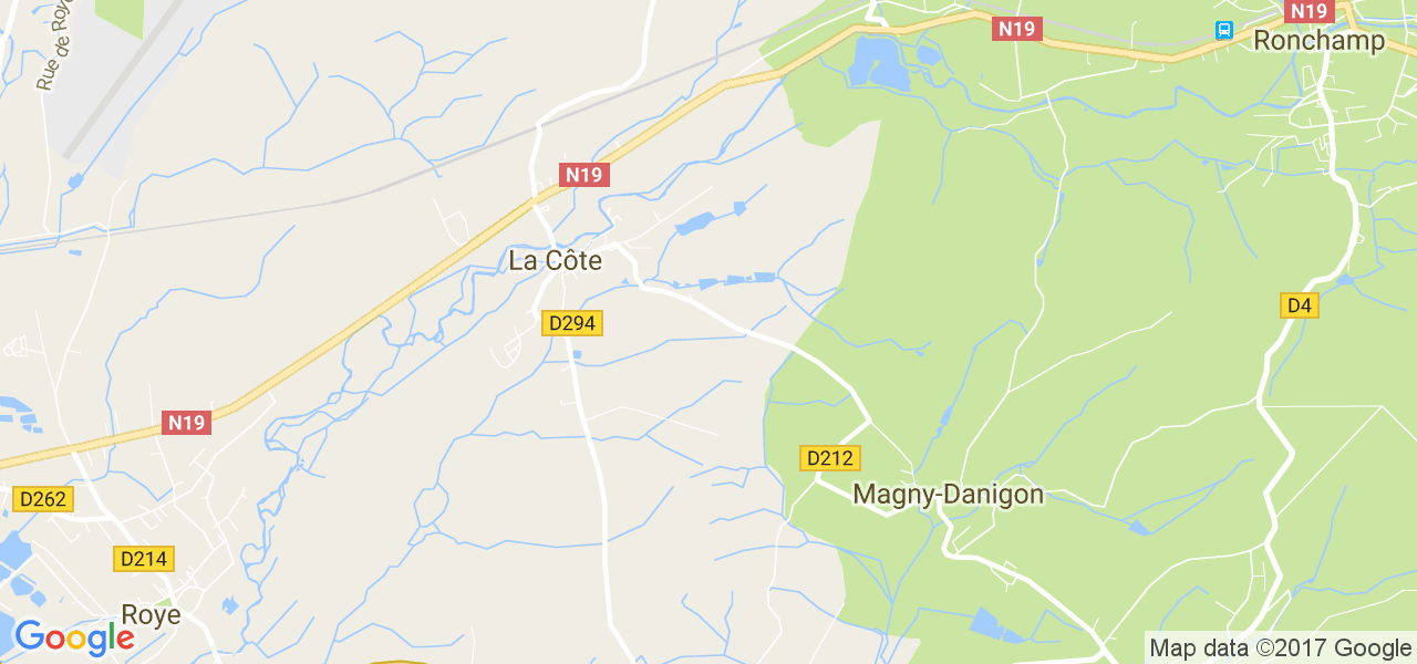 map de la ville de La Côte