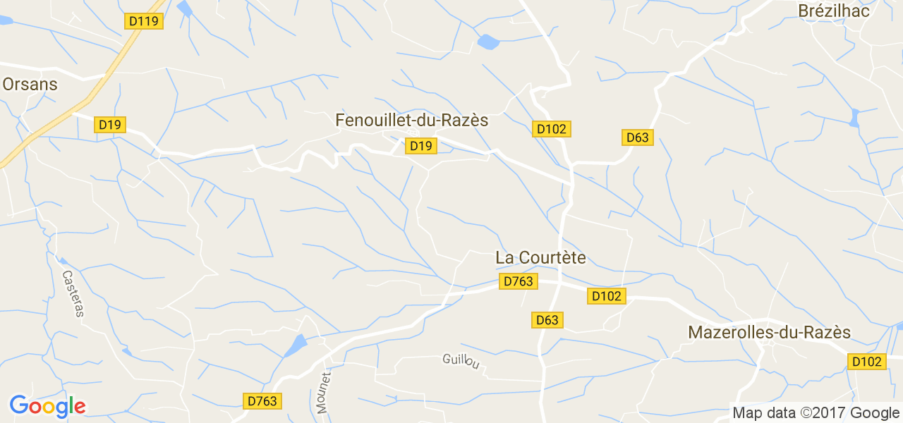 map de la ville de La Courtète